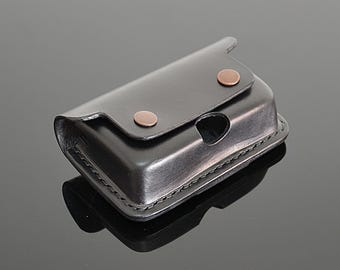 Leather Insulin Pump Case Holder - Clip or Belt Loop - Handmade to order