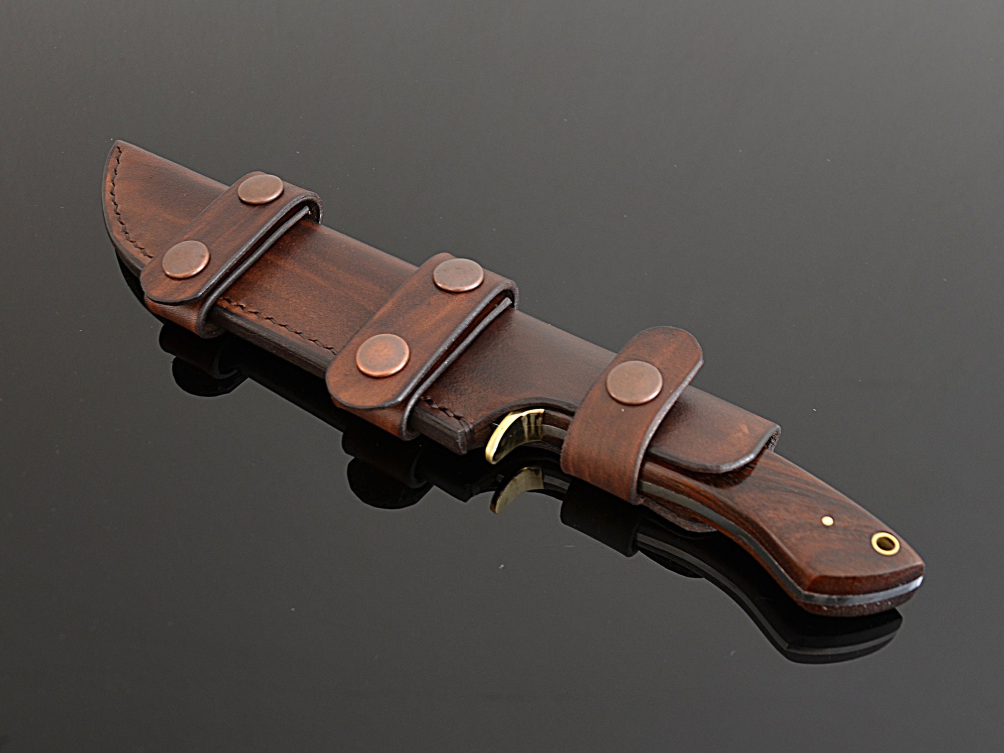 Horizontal Scout Carry Fixed Blade Leather Knife Sheath Custom Etsy