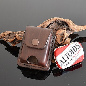 Piccolo marsupio in pelle per cintura, portapillole, piccolo marsupio in pelle Altoids