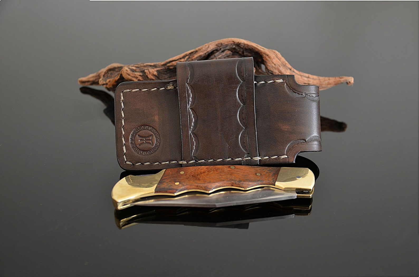 Horizontal Knife Sheath Custom Folding Knife Sheath Horizontal Etsy