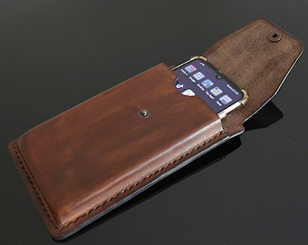 Genuine Leather Custom Made Belt Case for iPhone 13 14 15 16 Pro Max Real Leather Phone Holster for Galaxy S21 S22 S23 S24 S25 Plus Ultra