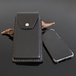 Custodia in vera pelle con chiusura a scatto per Samsung Galaxy Z Fold S21 S22 S23 S24 S25 Ultra Plus iPhone S14 S15 S16 e altri