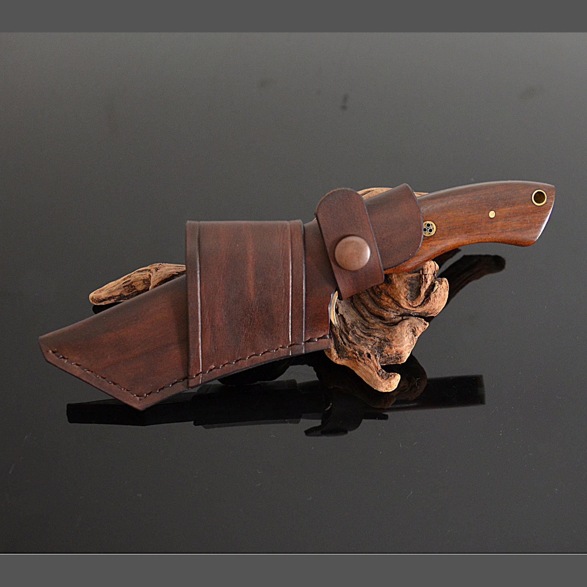 Horizontal Custom Genuine Leather Fixed Blade Knife Sheath for Cross Draw or Scout Carry Etsy