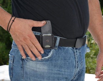 Leather Lighter Belt Case Pouch Holder Handstitched and Personalized