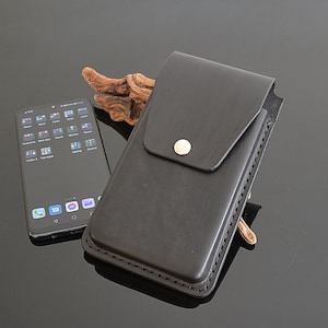 Custodia per cellulare in vera pelle, realizzata a mano e personalizzata, con marsupio da cintura per iPhone 14, 15, 16 Pro Max Ultra, Galaxy Note 8, 9, 10 S21, S22, S23, S24, S25