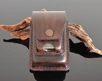 Handmade Genuine Leather Cigarette Lighter Belt Clip Loop Pouch Case Box Holder