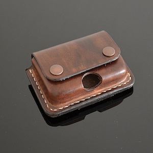 Insulin Pump Belt Clip Pouch Case Custom Sized and Handmade from Premium Natural Vegetable Leather