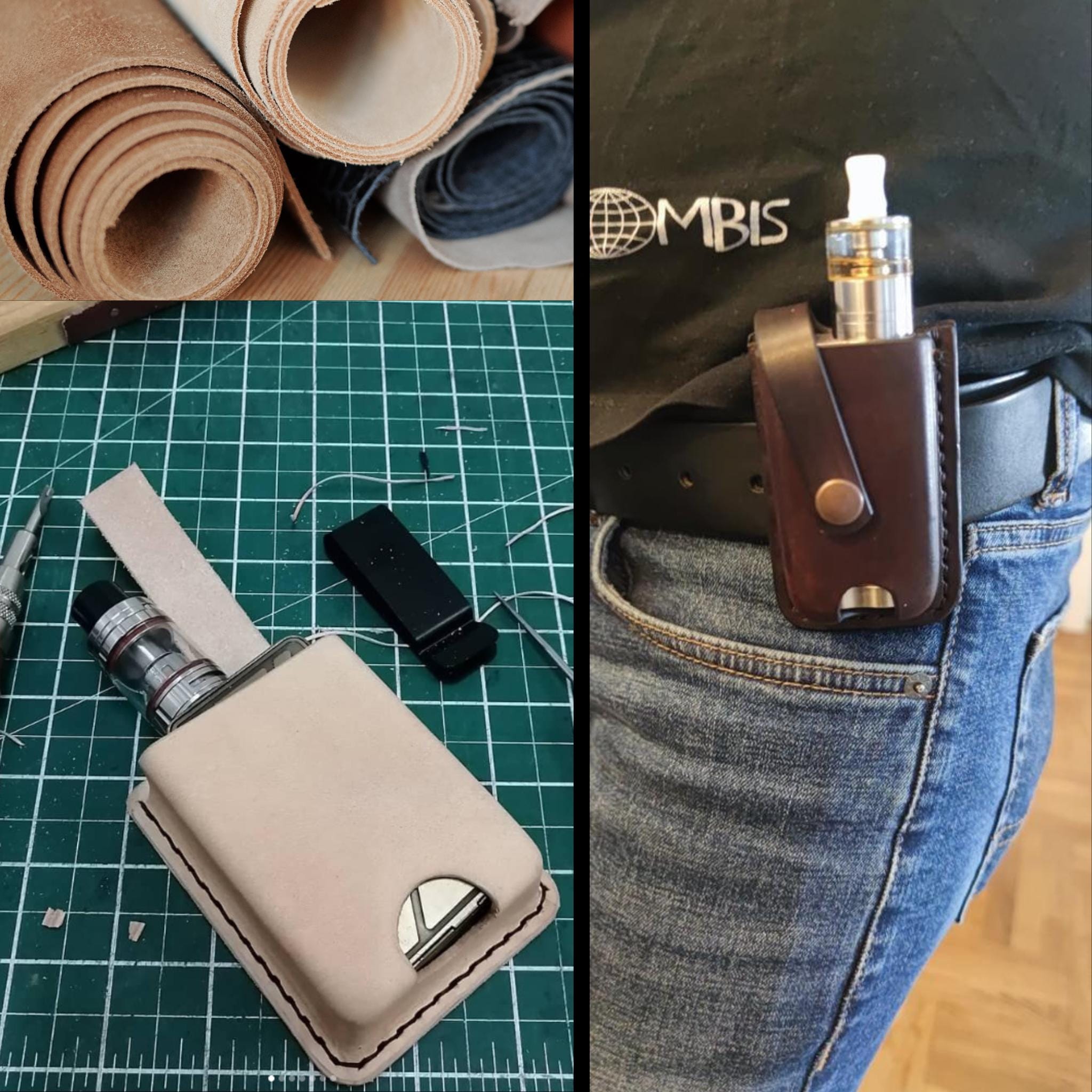 Leather Vape Mod Case Holster Box Handcrafted Custom Made Personalized