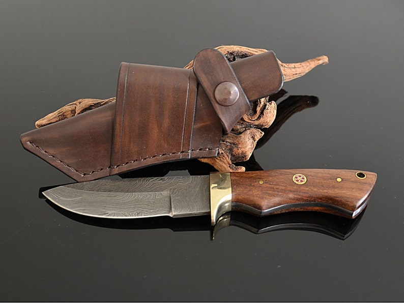 Hand EDC Fixed Blade Full Tang Damascus Knife With Etsy