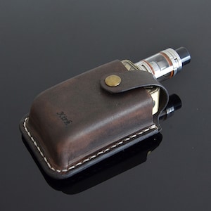 Custodia per cintura con fondina per sigaretta elettronica in pelle premium fatta a mano - Dimensioni personalizzate con incisione