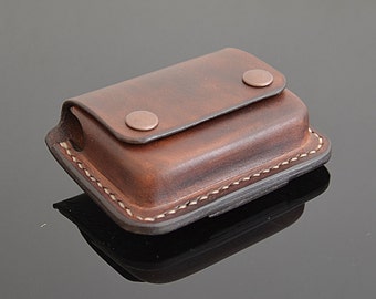 Insulin Pump Pouch Belt Case Holder Custom Sized Genuine Leather Diabetes Bag with Clip or Loop Diabetes Accessories