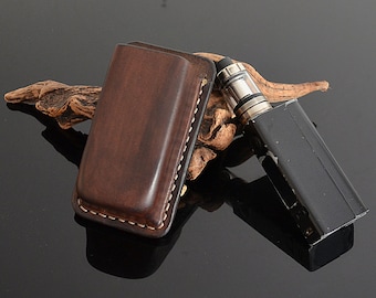 Vape Mod Porte-étui à clip de ceinture en cuir véritable sur mesure