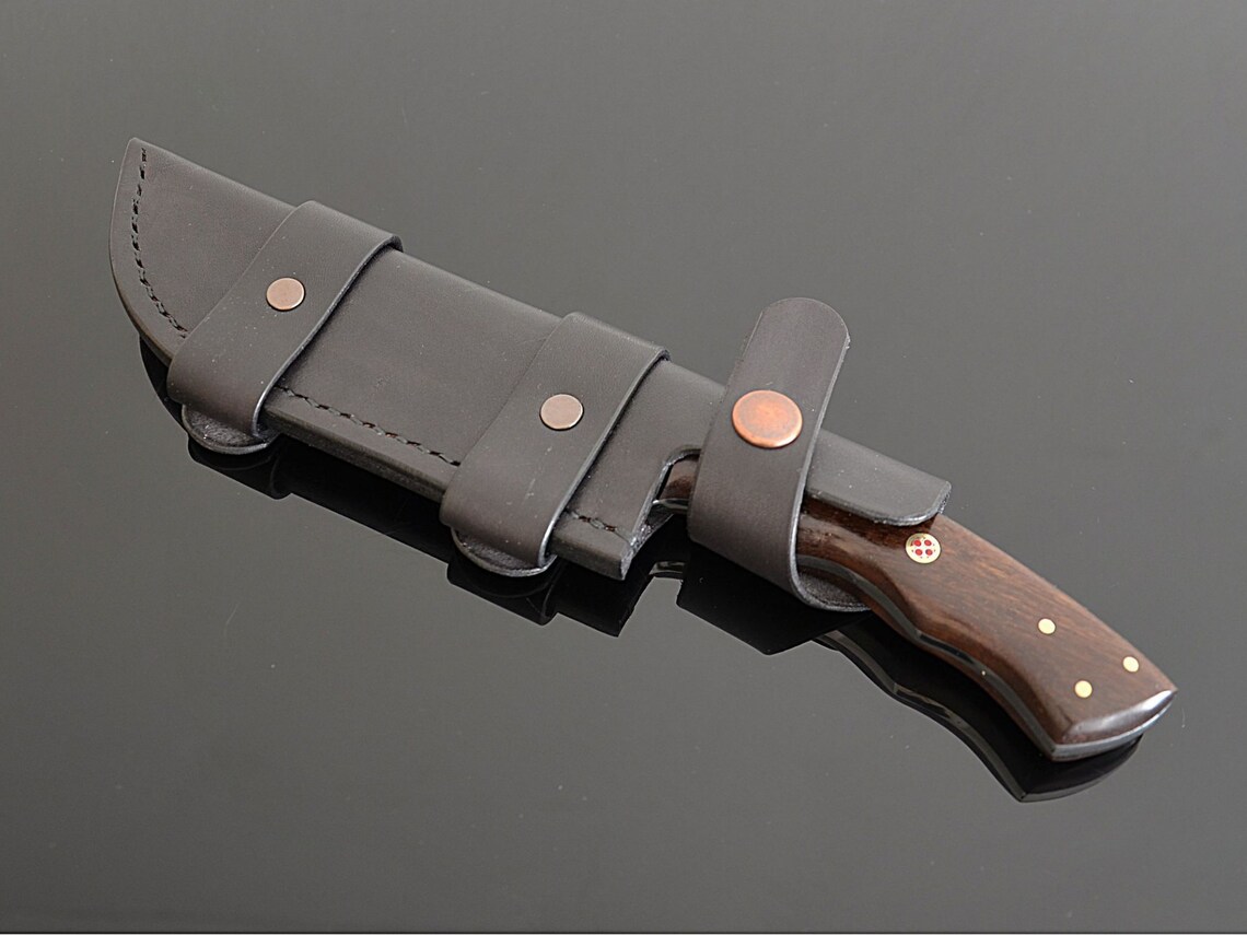 Horizontal Knife Sheath Custom Belt Knife Fixed Blade Leather Etsy