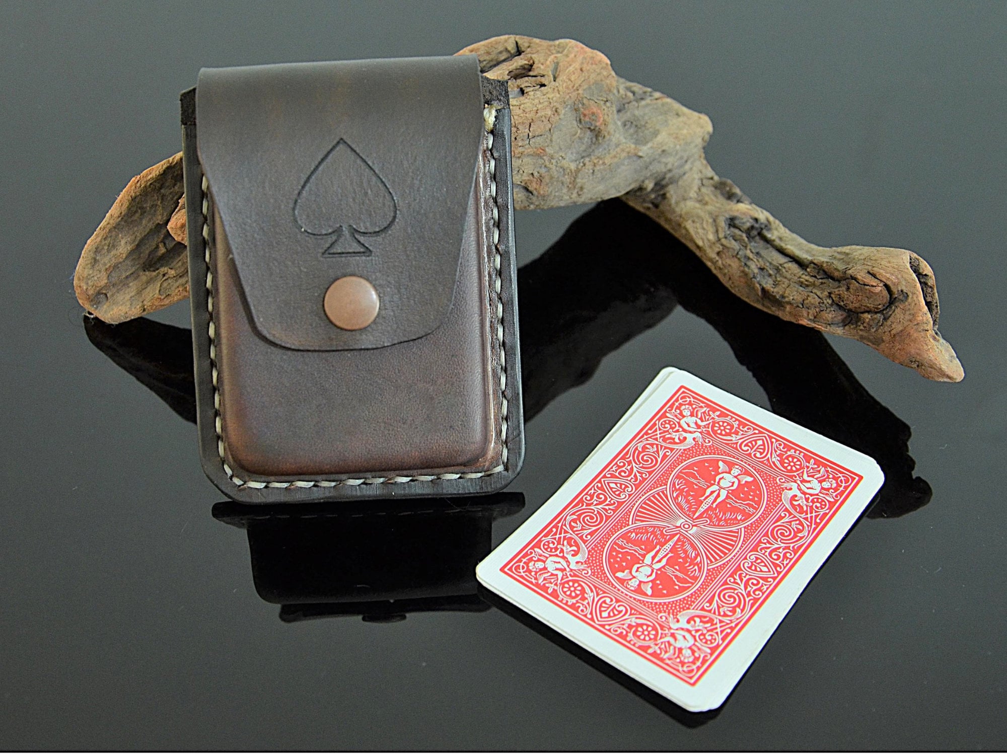Personalized Leather Playing Card Holder Playing Card Box Etsy UK