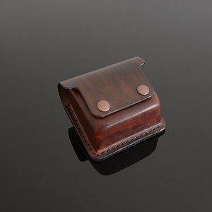 Petite pochette personnalisée en cuir EDC pour ceinture, mini pochette pour écouteurs, cadeau de randonnée