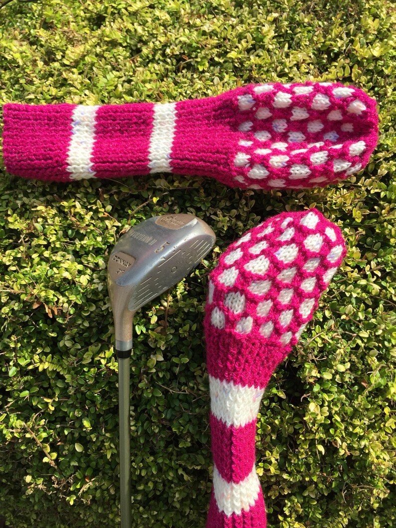 Golf Headcover Golf Club Head Cover Set Knit Headcovers Etsy