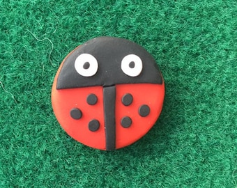 Golf Ball Marker, ladybug putting marker