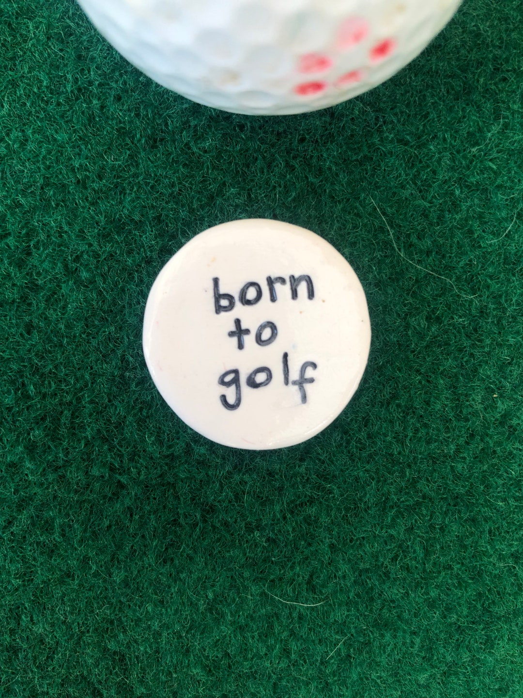 Golf Ball Marker Putting Green Marker Hand Stamped Born to Etsy