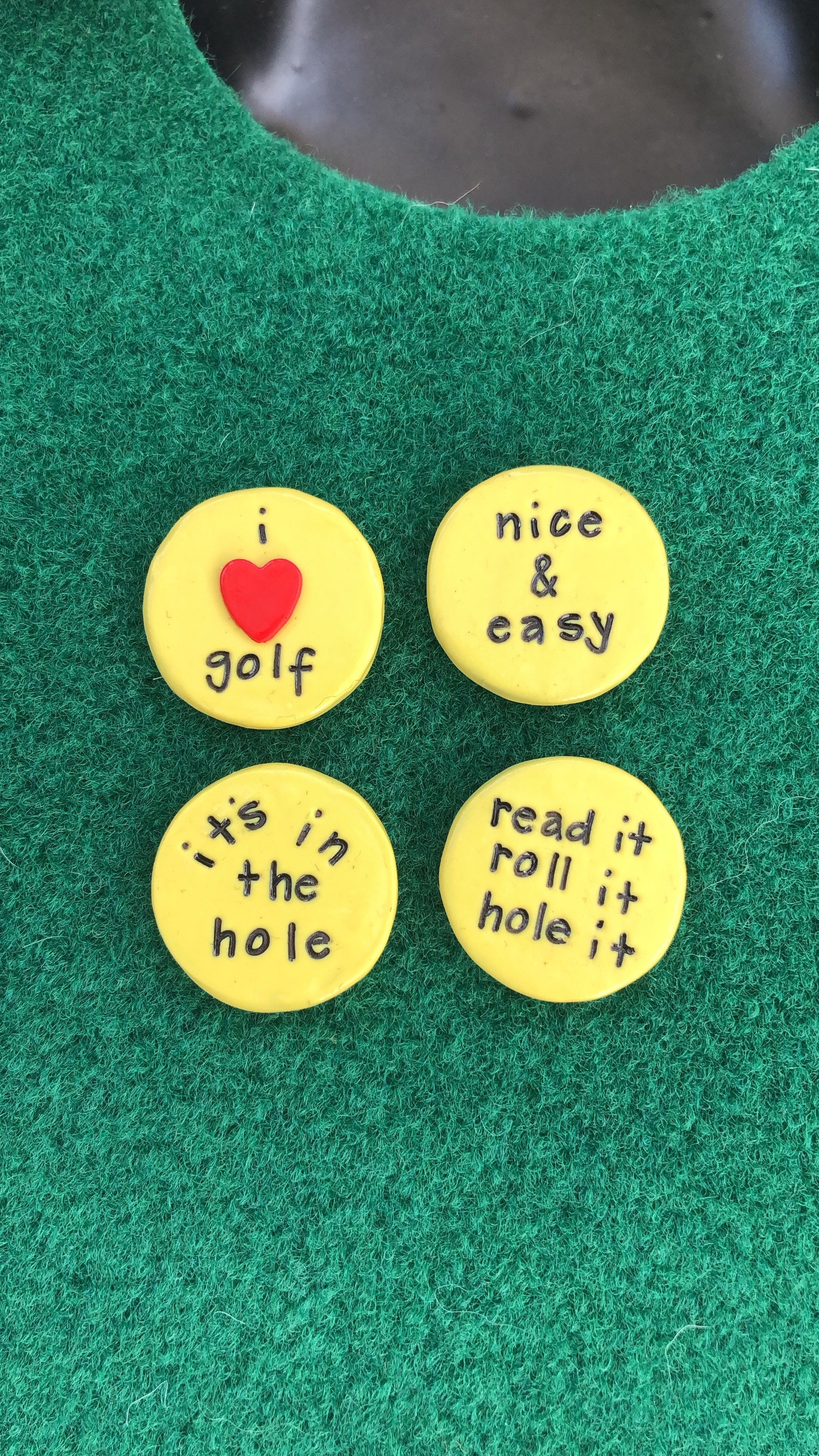 Golf Prize, Golf Ball Marker, Slogans Hand Stamped Putting Marker Etsy