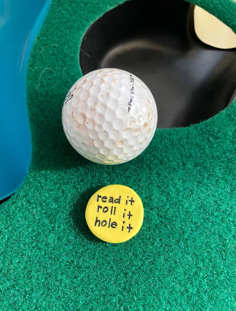 Golf Prize, Golf Ball Marker, Slogans Hand Stamped Putting Marker Etsy