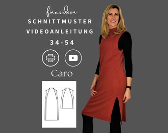 Pullunder, Kleid, digitales Schnittmuster, pdf E-Book, Größen 34-54