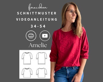 classic sweater for beginners, sewing pattern 34-54, language: German