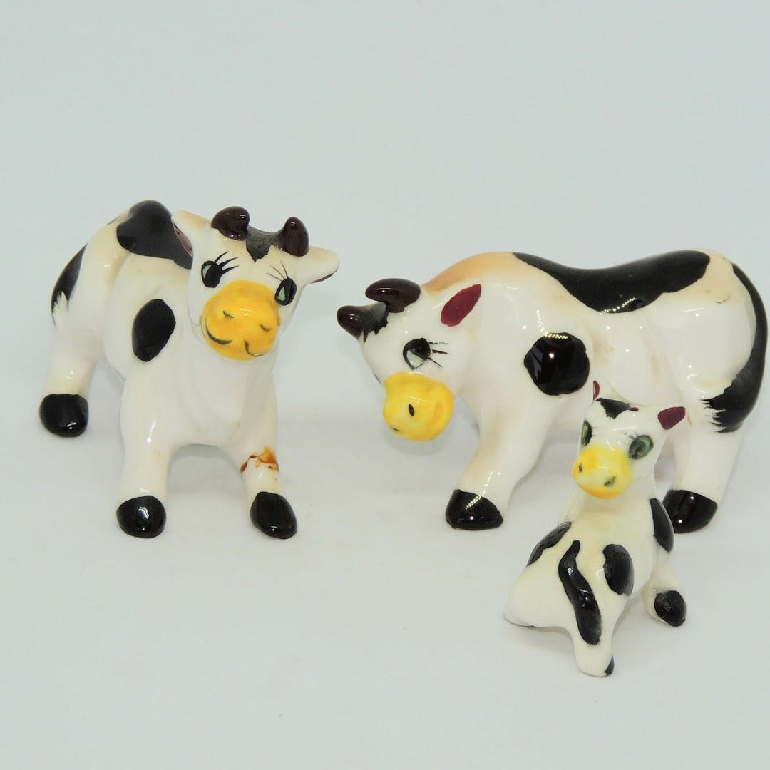 その他 IBM S-30 cow shop ushi-ya Vintage Set of Three Cows Figures - Bone China - Japan - Etsy