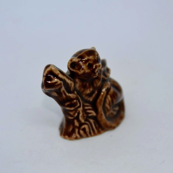 Wade Whimsies - All Dark Brown Monkey on a Tree Branch - Etsy