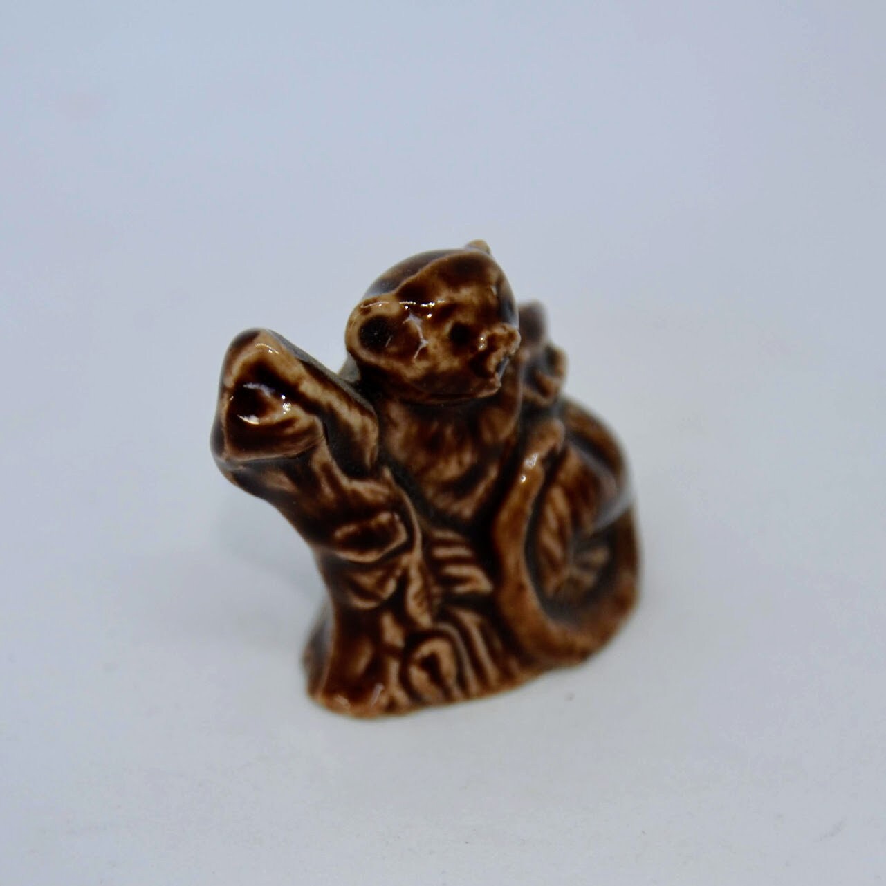 Wade Whimsies - All Dark Brown Monkey on a Tree Branch - Etsy