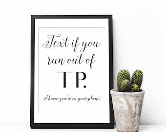 Funny Bathroom Art Typography Print Funny Art Print Bathroom Wall Art Bathroom Print Toilet Humor Bathroom Wall Decor Printable Art