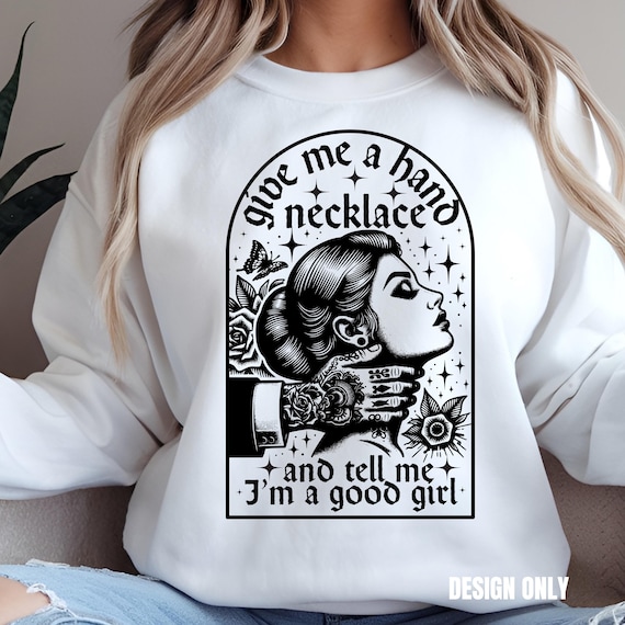 Give Me A Hand Necklace PNG: Dark Romance Design (digital Download