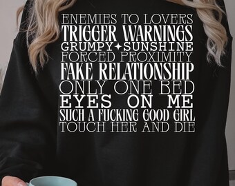 Dark Romance Tropes PNG: Book Lover Design (Digital Download)