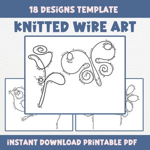 Knit Wire Art Template, Various Designs for Knitting Rope Tricotin Guide,  Flowers Animals Instant Download PDF