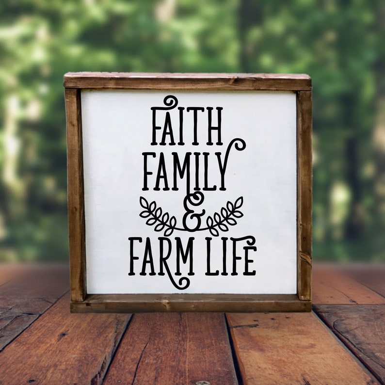 Download Faith Family Farm Life Christian Sign Svg Vintage Rustic | Etsy