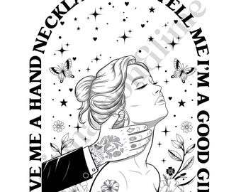 Dark Romance Tattoo Lover PNG : Spicy Fantasy Design (téléchargement numérique)