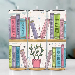 Romantic Tropes Tumbler Wrap PNG, Mroczny romans, Moralnie szary, Książkowy Smut Smutty Fantasy Romantasy Booktok Spicy Sublimacja