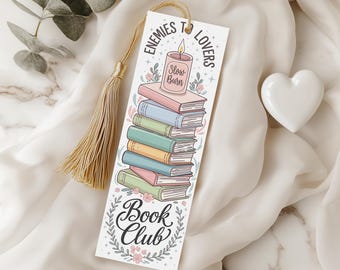 Enemies To Lovers Book Club Bookmark PNG: Spicy Romantasy (Digital Download)