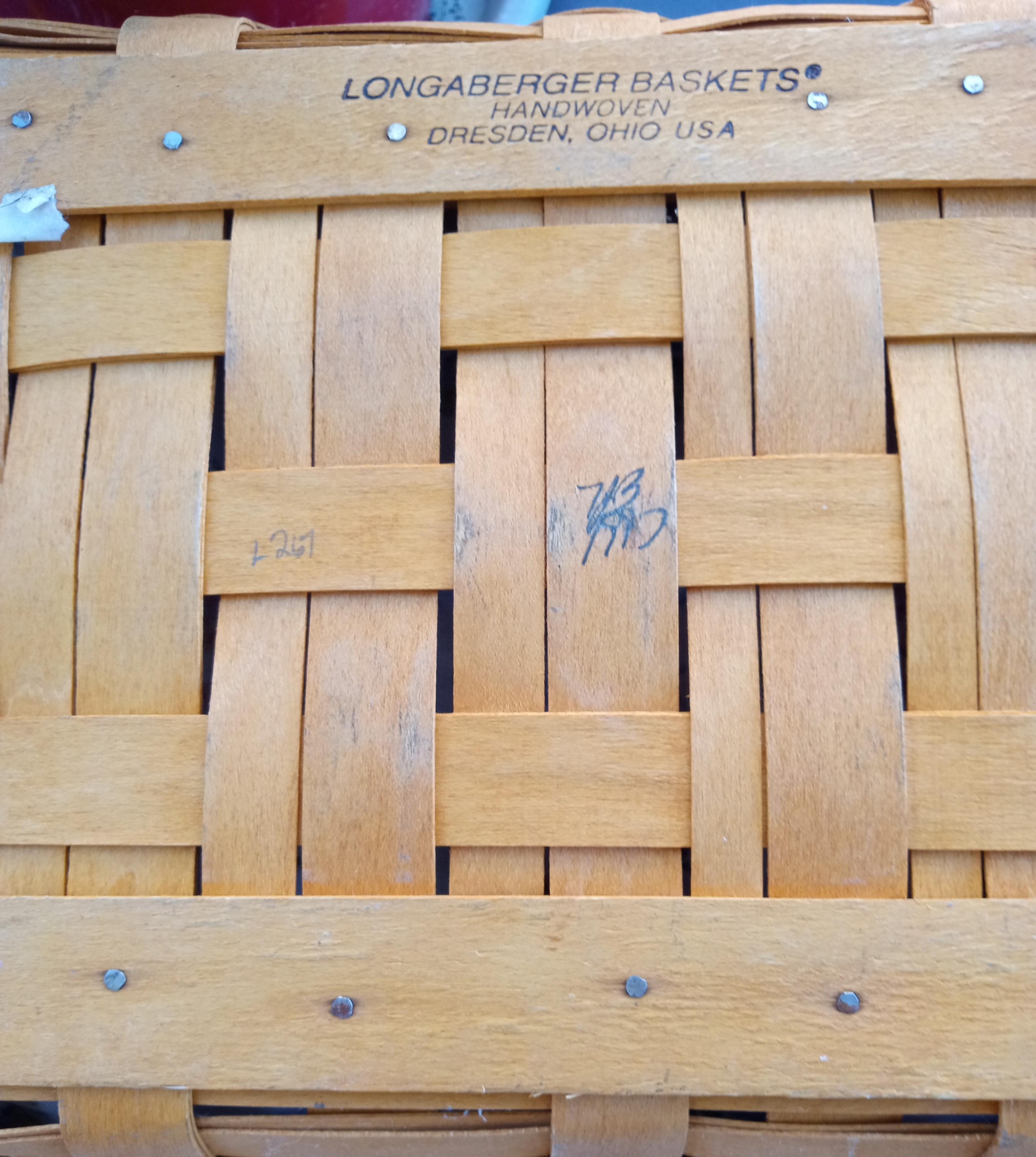 ヴィンテージ 1997 サイン入り Longaberger バスケット: フルーツ