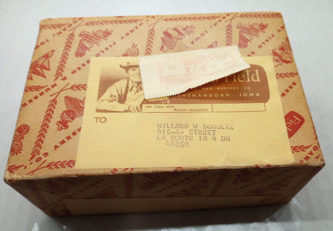 Vintage 1968 Henry Field Seed & Nursery Box Wl Vintage Edison Bulb Etsy