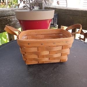 Jahrgang | 1993 LONGABERGER KORB | Geschenkkorb | Ledergriffe | Kunststoffzwischenlage | Signiert