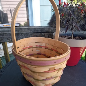Vintage 1996 Longaberger Korb mit Henkel: Signiertes Ostergeschenk