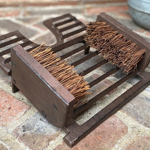 Classic Cast Iron Boot Jack Scraper and Brush Etsy UK