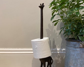 Giraffe Loo Roll Holder in Cast Iron