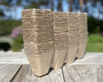 7cm Eco Square Fibre Biodegradable and Compostable Plant Pots