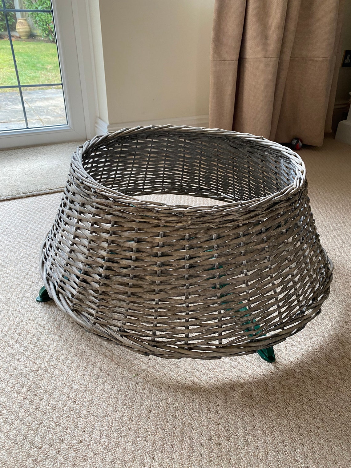 Rattan Christmas Tree Skirt Large Grey Wicker Christmas Tree Skirt 70cm | Etsy