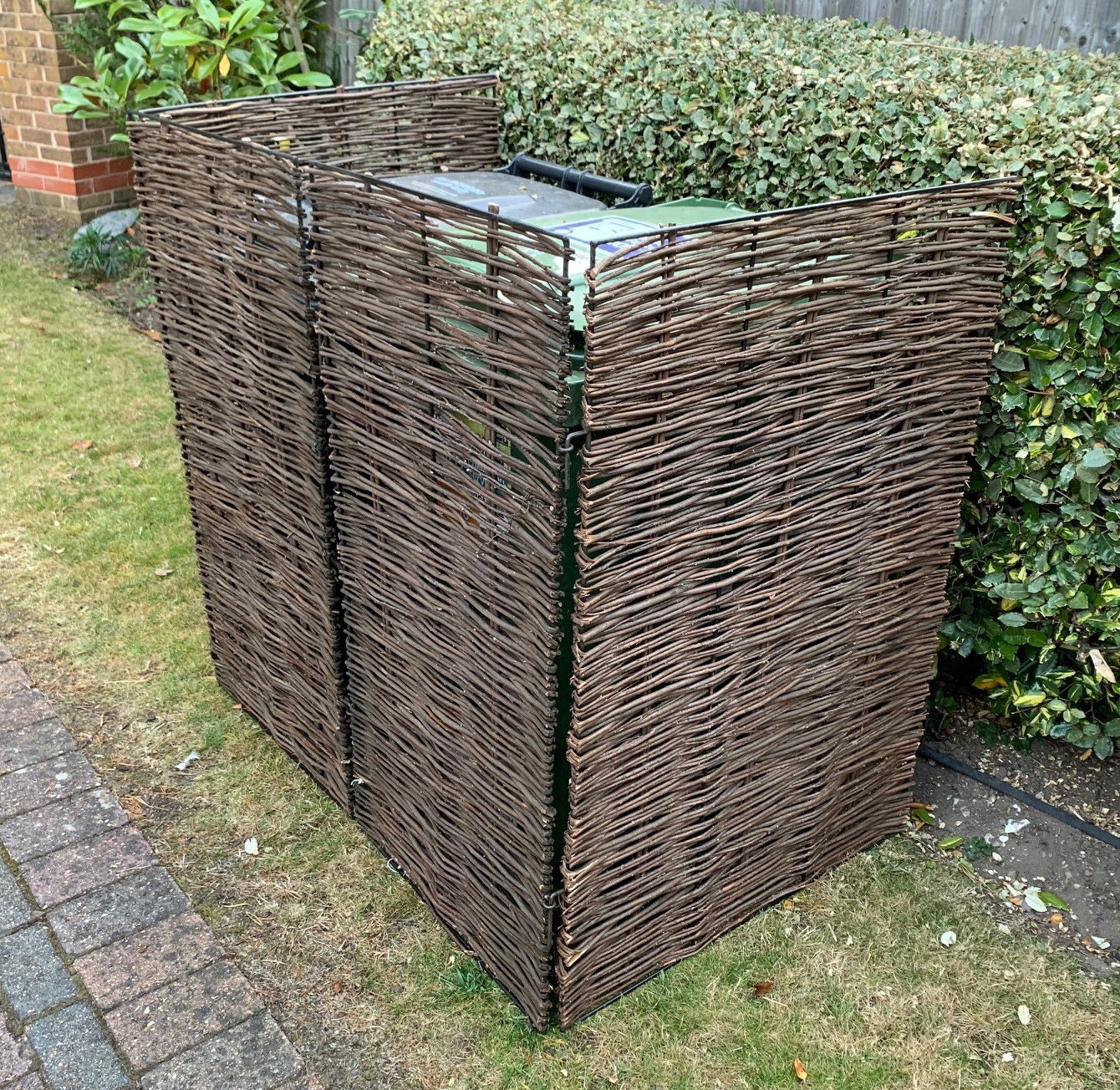 Willow Wheelie Bin Screen double Etsy UK