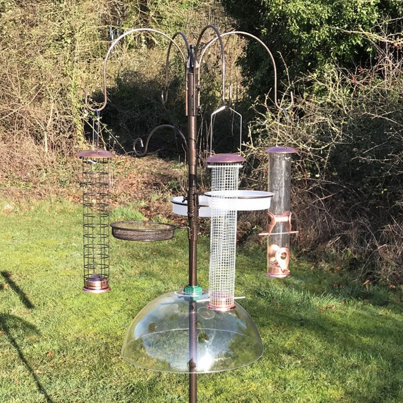 Deluxe Complete Metal Bird Feeding Station With Large Copper Etsy UK
