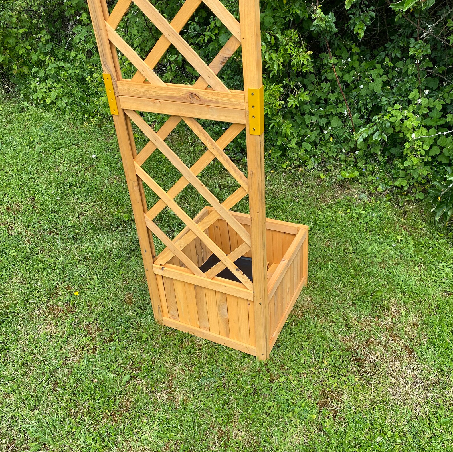 Tall Wooden Garden Planter With Trellis Etsy UK