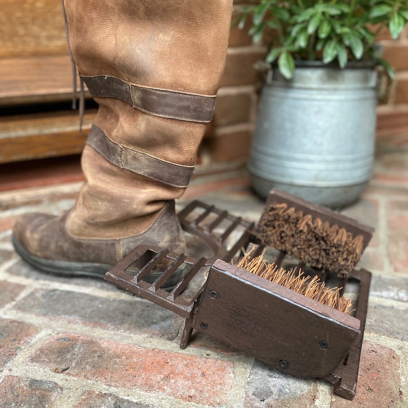 Classic Cast Iron Boot Jack Scraper and Brush Etsy UK