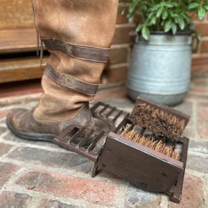 Classic Cast Iron Boot Jack, Scraper and Brush image 5